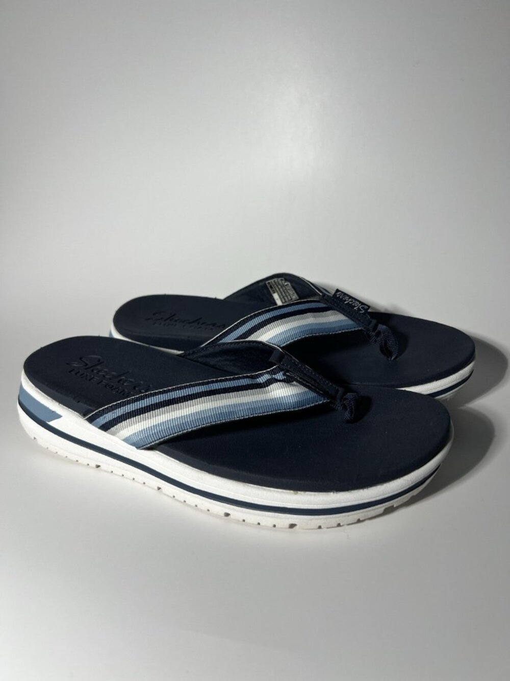 Skechers 163200 Integrades Navy Thong Sandals Women’s 7M - Picture 8 of 13